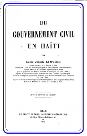 Du Gouvernement civil en Haït...